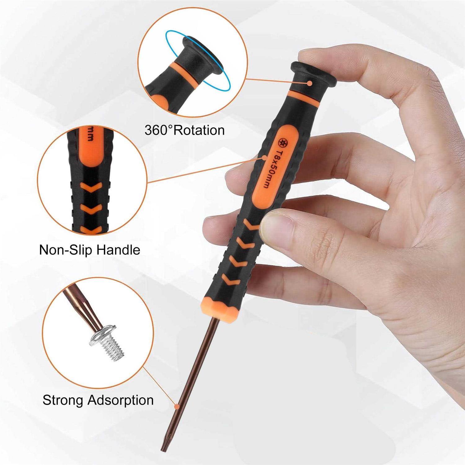 Eeekit 11-in-1 T6 T8 T10 Screwdriver Repair Tool Kit for Xbox One/Xbox 360/ps3/ps4 Controller with Cross Screwdriver - Image 3