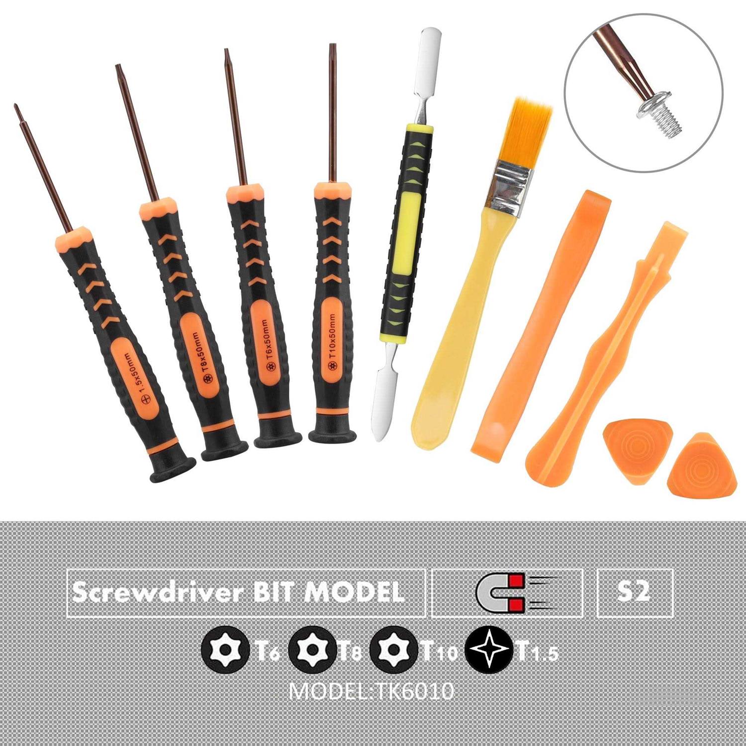 Eeekit 11-in-1 T6 T8 T10 Screwdriver Repair Tool Kit for Xbox One/Xbox 360/ps3/ps4 Controller with Cross Screwdriver - Image 4