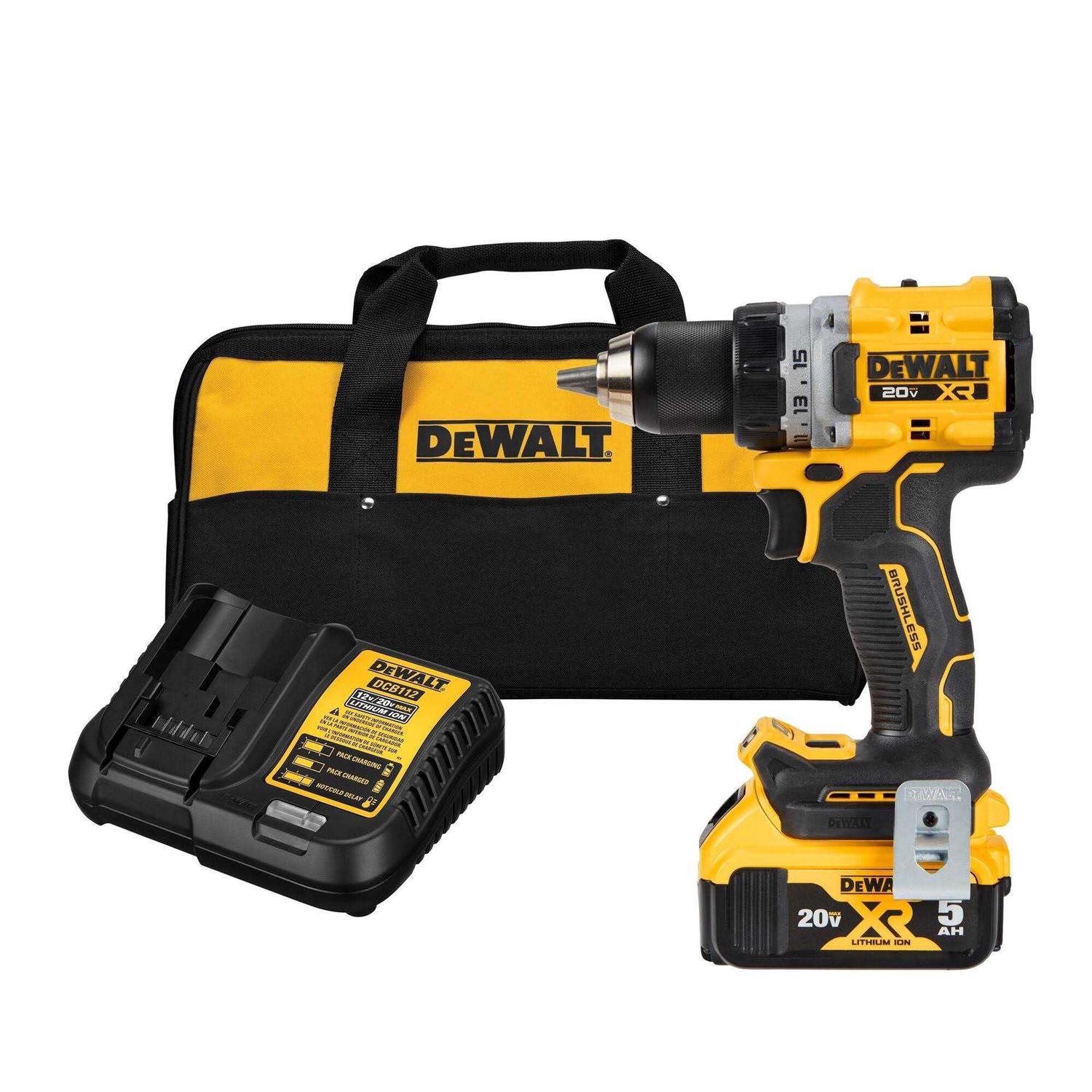 Dewalt DCD800P1 20V MAX XR Brushless Cordless 1/2 in. Drill/Driver Kit - Image 4