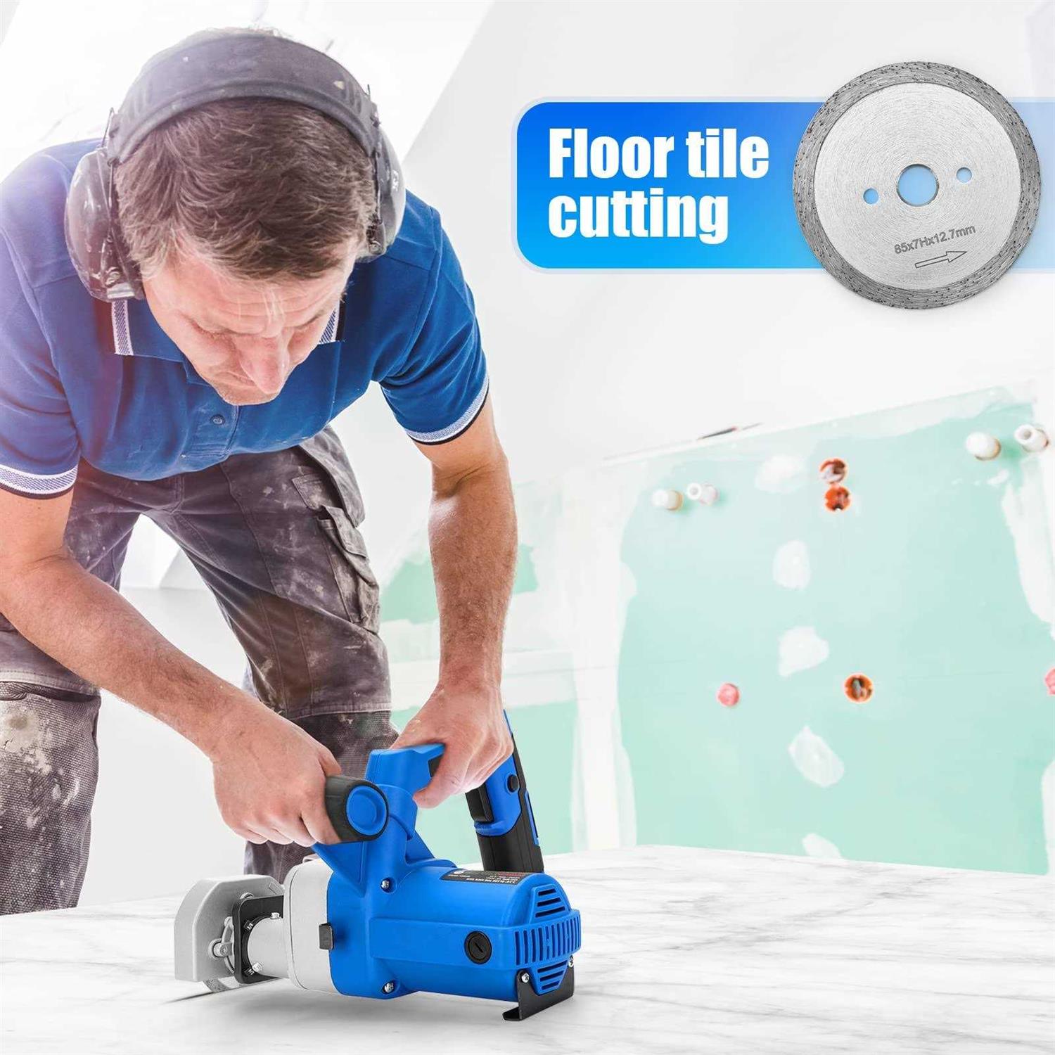 igooo Toe Kick Saw EKS85, Three 3-3/8 in. Blades, 2 Alloy Blade for Woods, 1 Diomend Blade for Tiles and Stones - Image 4