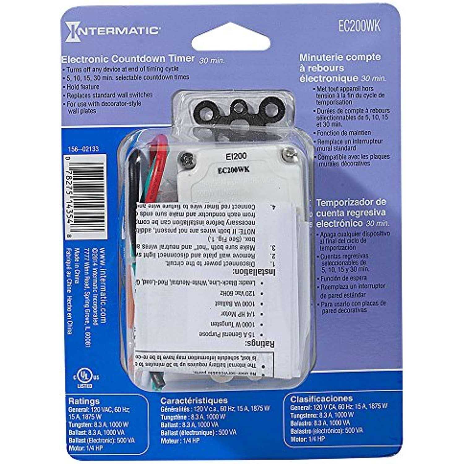 Intermatic Indoor Digital In Wall Timer 120V White - Image 3