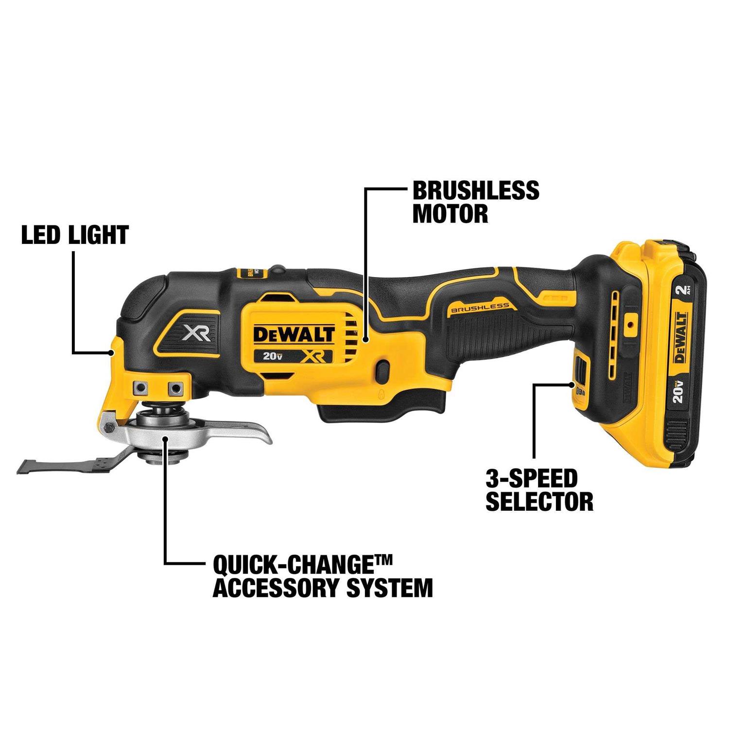 DeWalt DCS356D1 20V MAX XR Brushless Cordless Oscillating Multi-Tool Kit - Image 5