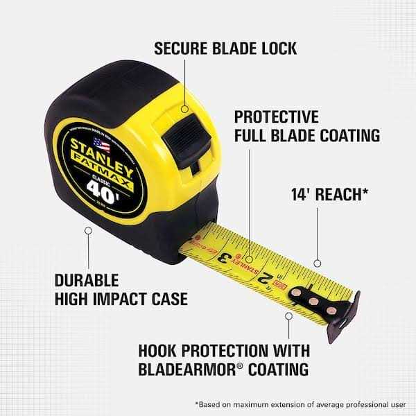 Stanley 40 ft. FatMax Tape Measure 33-740L - Image 5