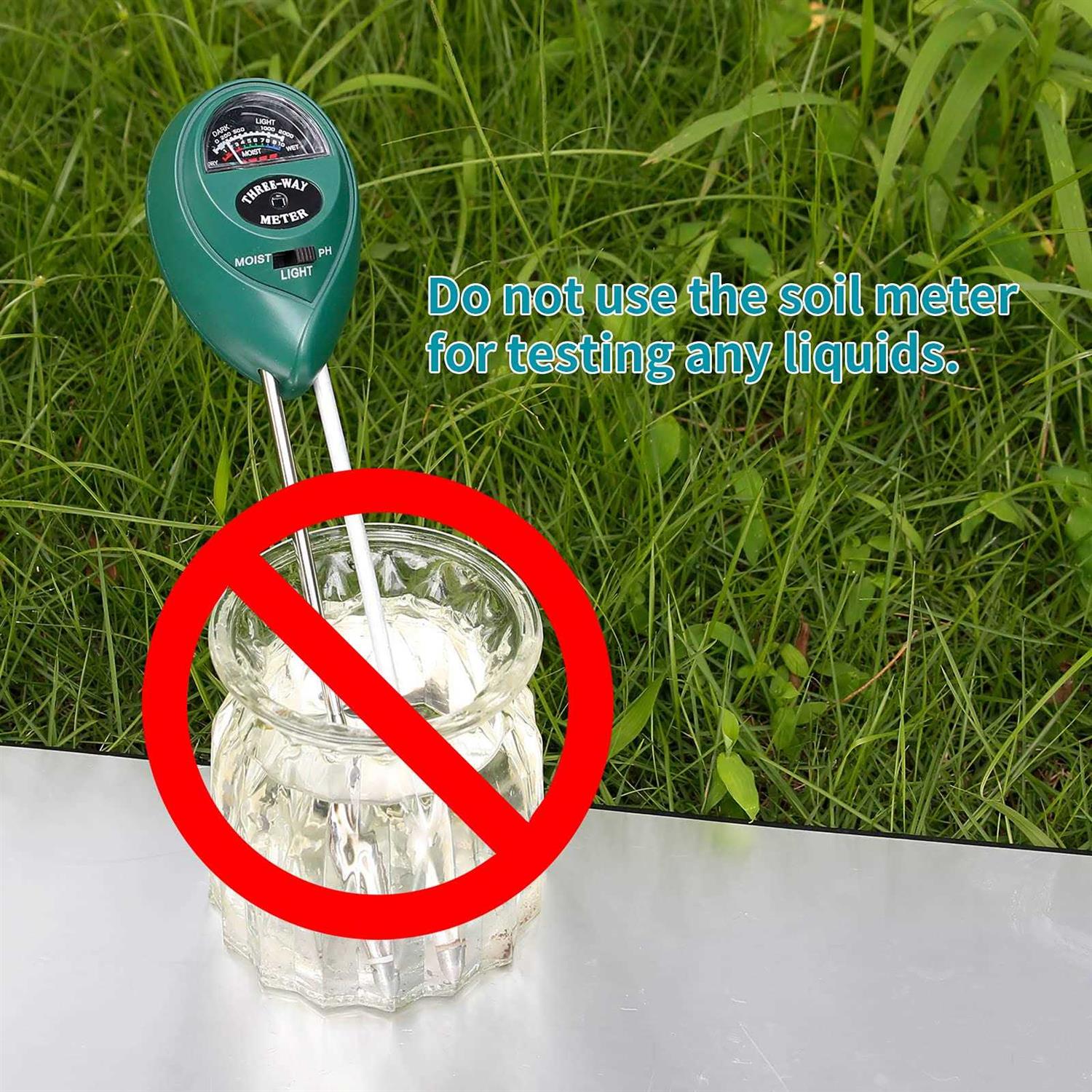 MEASUREMAN 3-in-1 Soil Tester with Moisture/Light/pH Test for Plants - Image 3