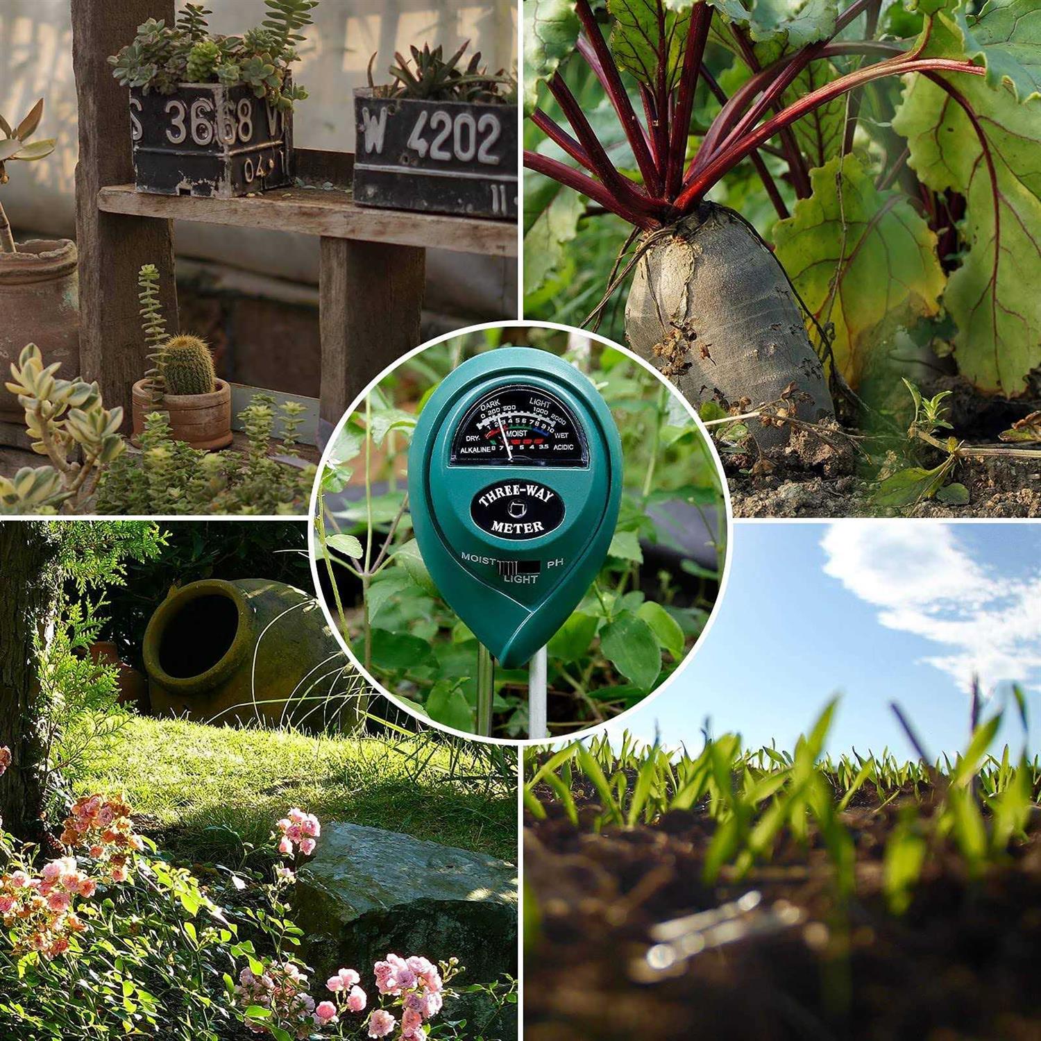 MEASUREMAN 3-in-1 Soil Tester with Moisture/Light/pH Test for Plants - Image 4