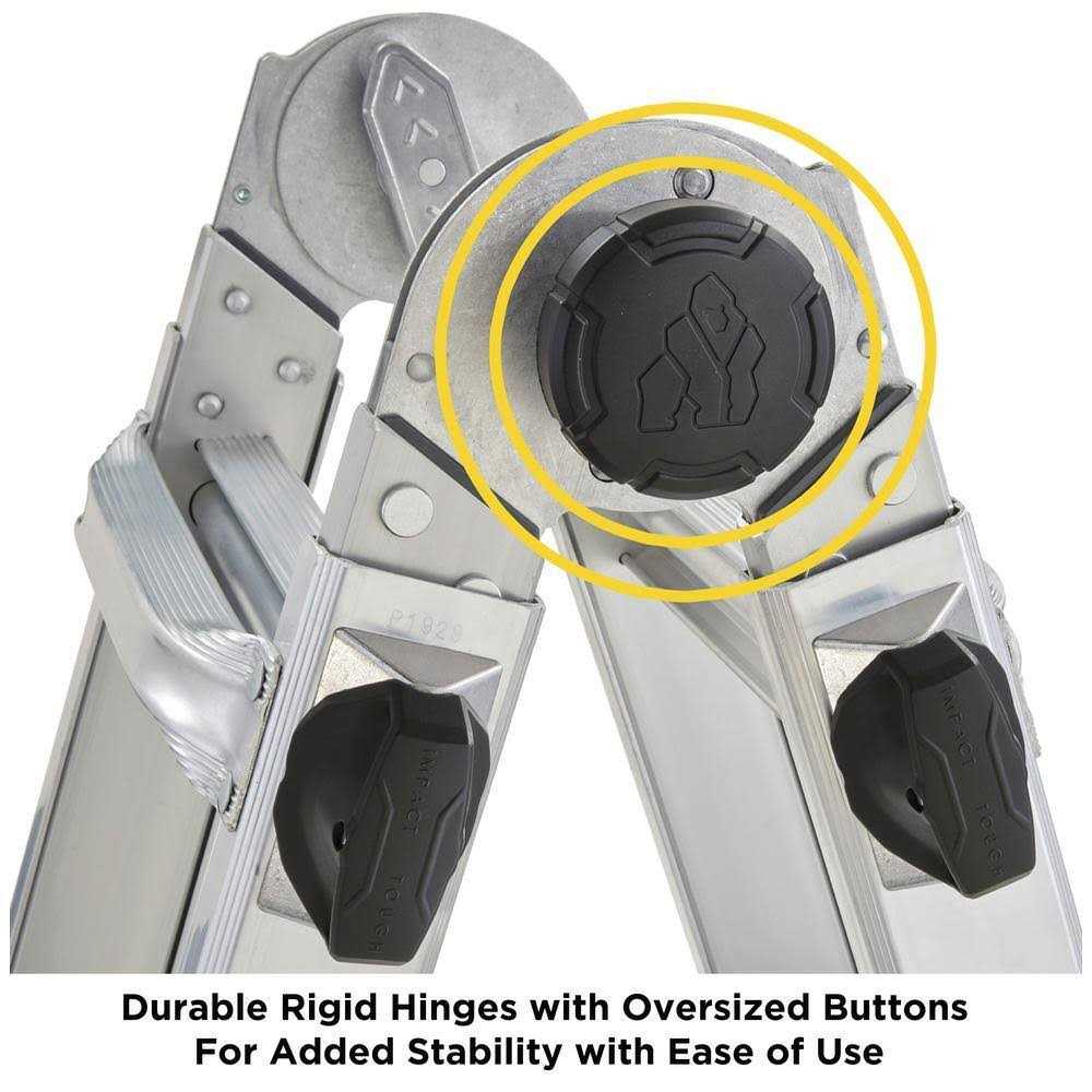 Gorilla Ladders Reach MPXW Aluminum Multi-Position Ladder with Wheels - Image 4