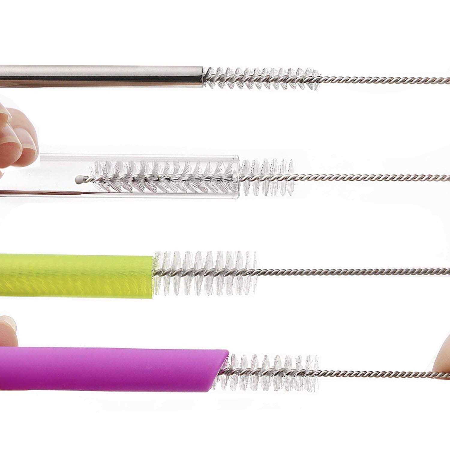 Long Straw Brush Nylon Pipe Tube Cleaner 8 ihch 10 Different Diameters Set of 10 - Image 4