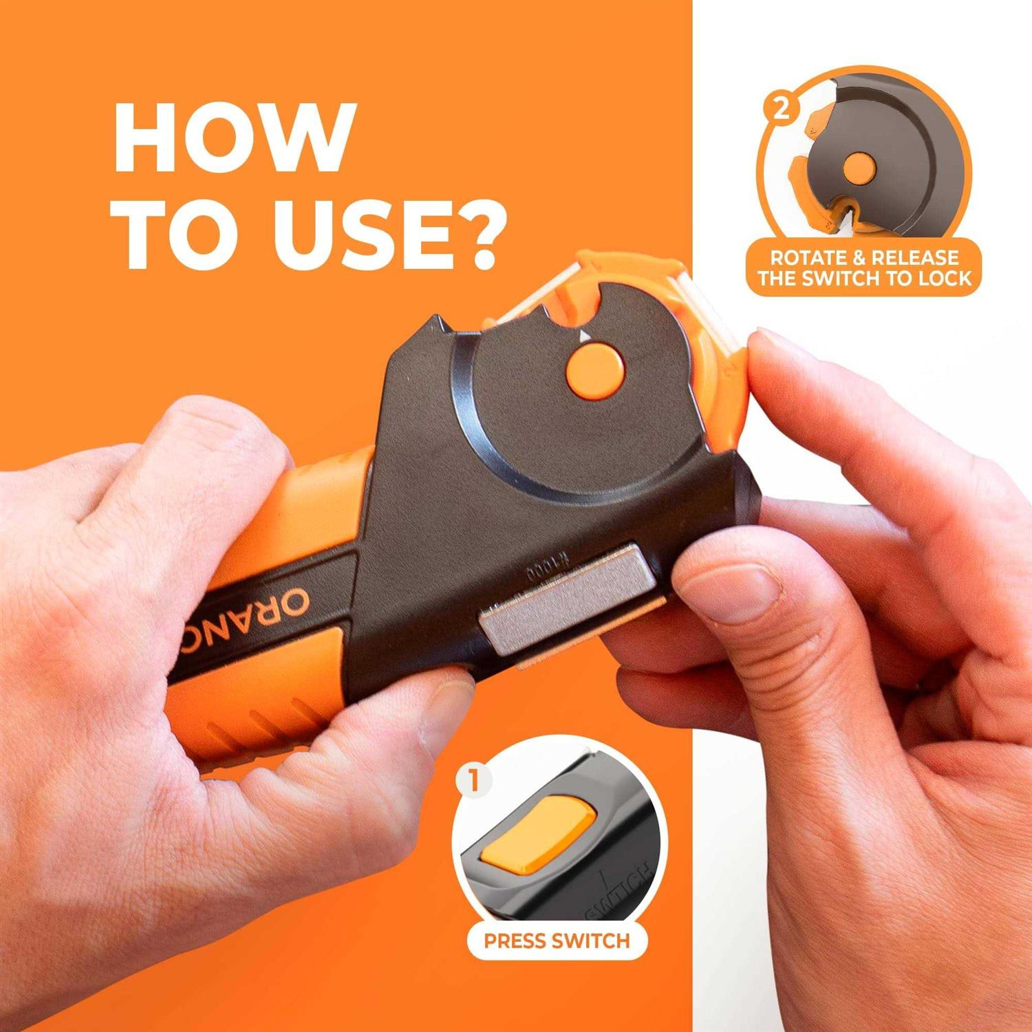 Sharp Pebble Orange Ninja All-in-1 Garden Tool & Knife Sharpener Tool for Lawn Mower Blade - Image 5