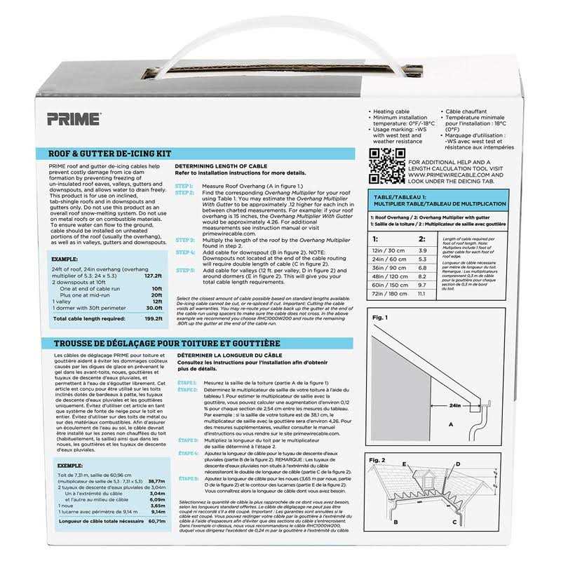 Prime Wire RHC600W120 120 ft. Roof & Gutter De-Lcing Kit - Image 4