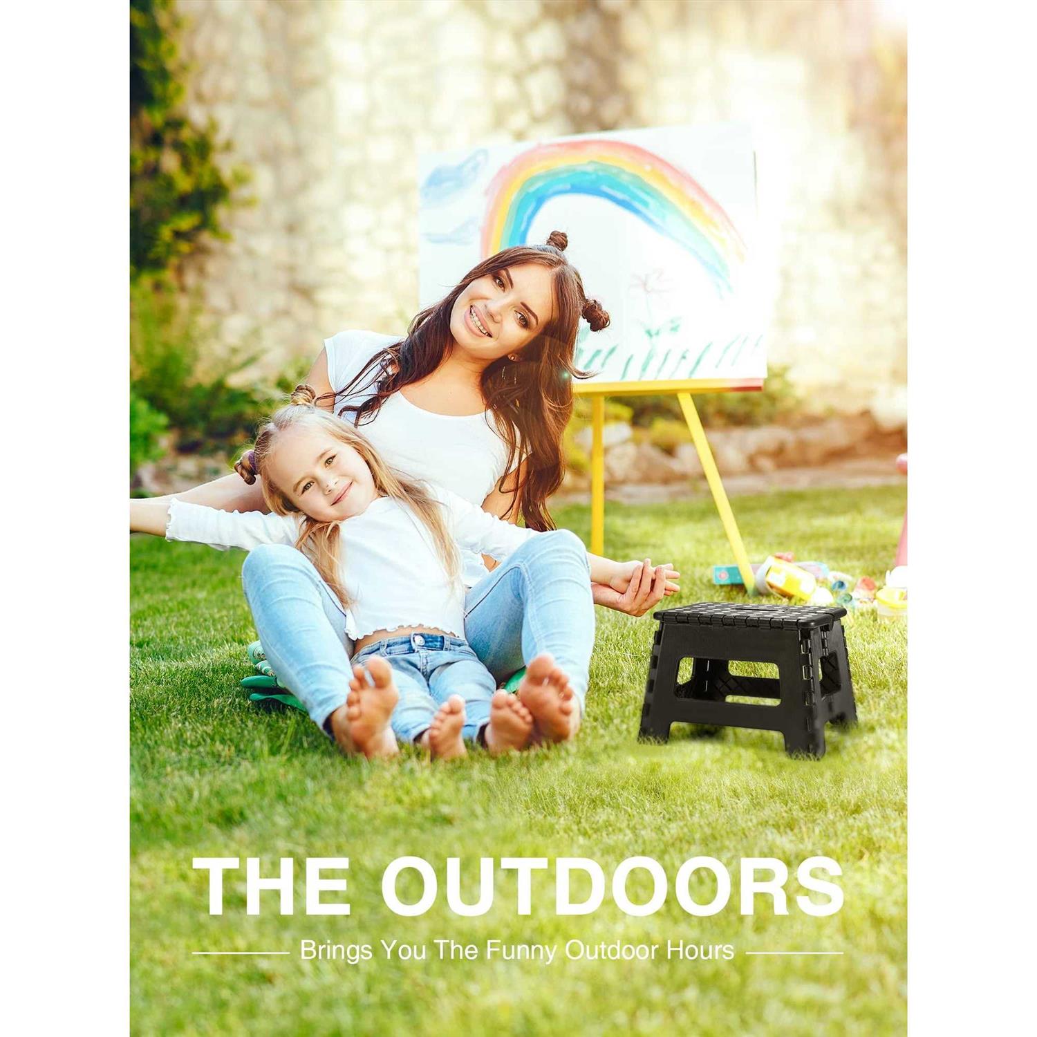 Dyforce Folding Step Stool Kids Step Stool Heavy Duty Step Stools for Adults - Image 4