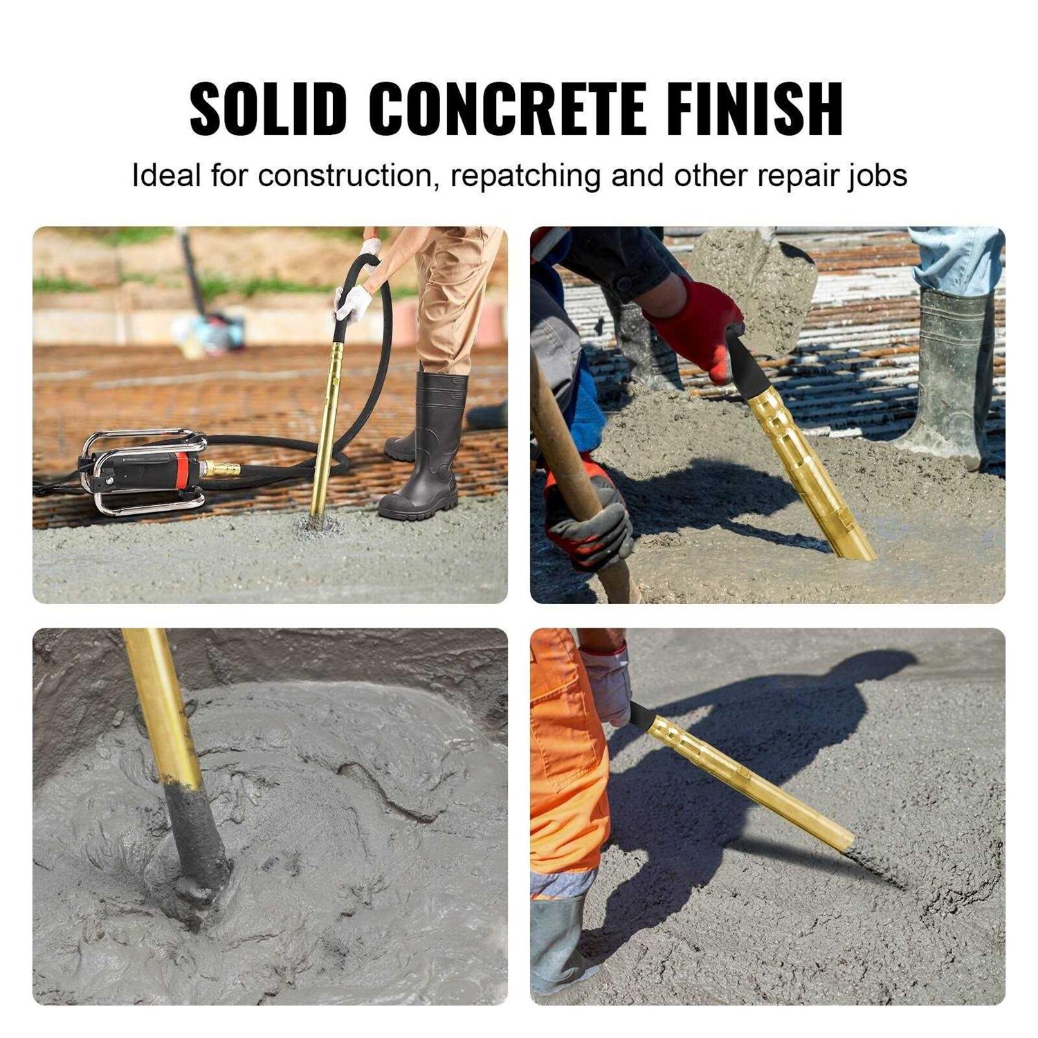 VEVOR Electric Concrete Vibrator 1300W 16000 Vpm 2HP Copper Motor Handheld Concrete Vibrating Tool - Image 4