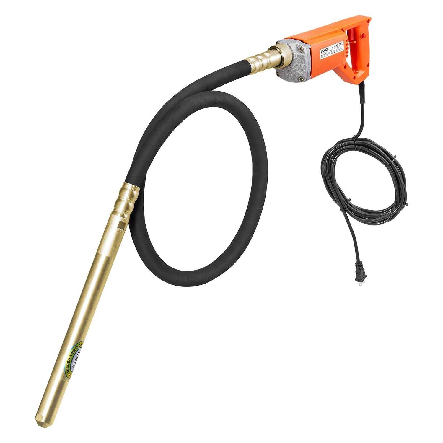 VEVOR Electric Concrete Vibrator 1300W 16000 Vpm 2HP Copper Motor Handheld Concrete Vibrating Tool - Image 5