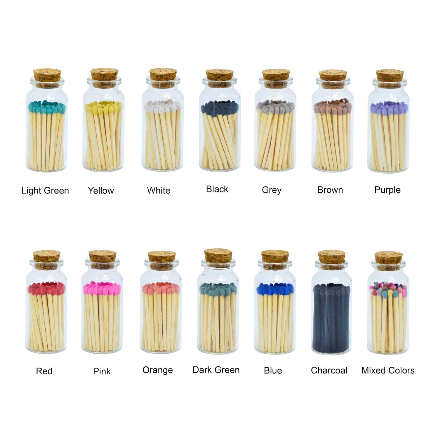 Chandler Studio Safety Matches in Jar Strike on Bottle Glass Jar 2 inch Matchsticks - Image 5