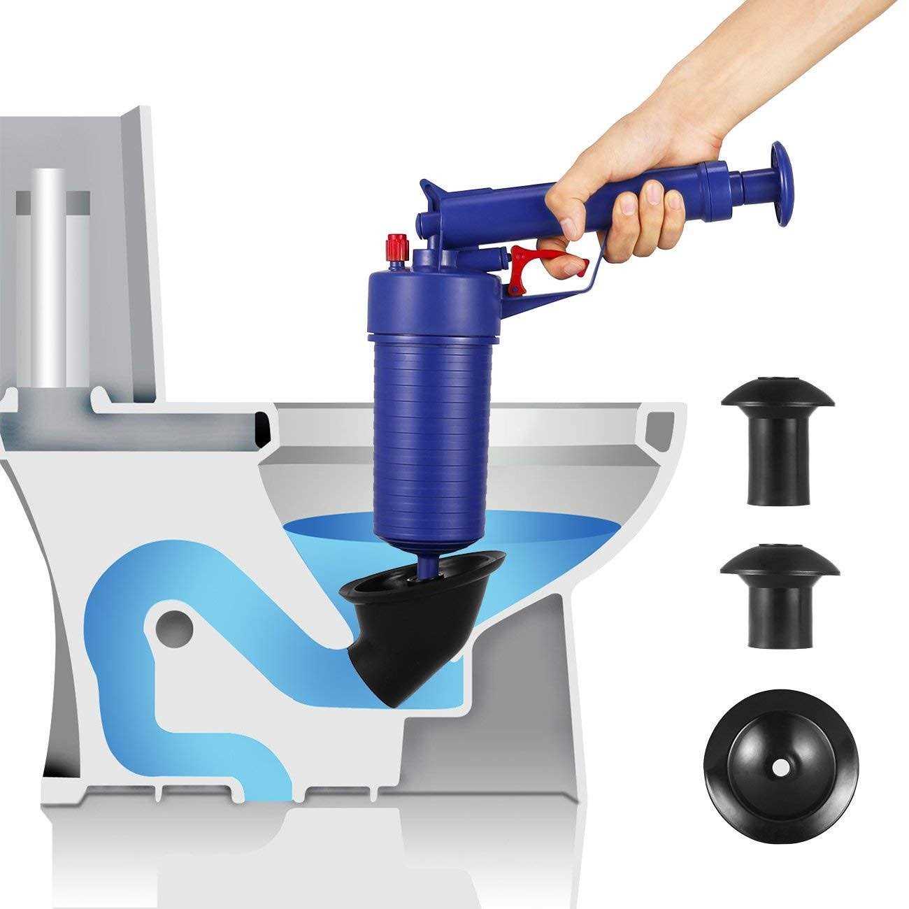 Storystore Drain Blaster Air Plunger Gun Toilet Plunger High Pressure Powerful Drain Blaster Gun