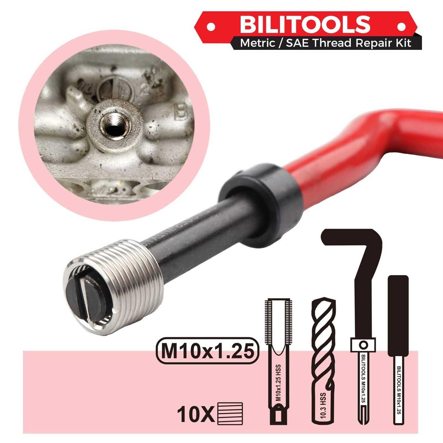 BILITOOLS M10x1.25 Thread Repair Kit - Image 5