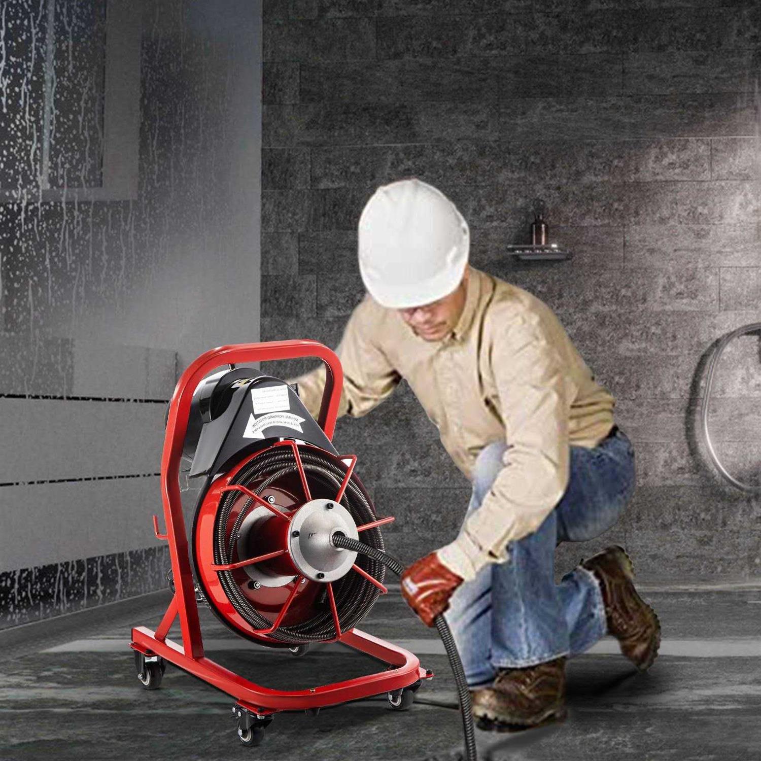 Vevor Drain Cleaner Machine Electric Drain Auger 370w Sewer Snake Machine - Image 3