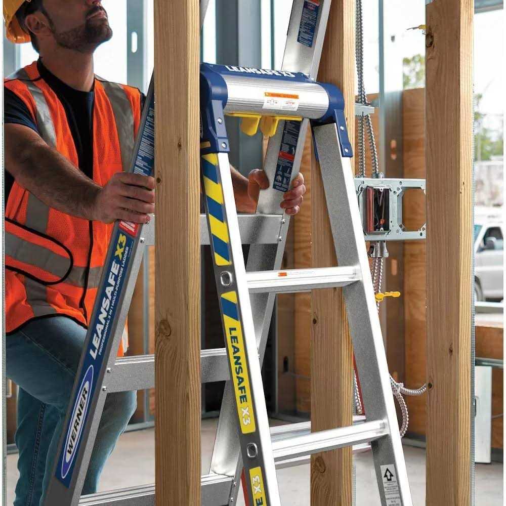 Leansafe X3 Aluminum 3-in-1 Multi-Position Ladder - Image 4