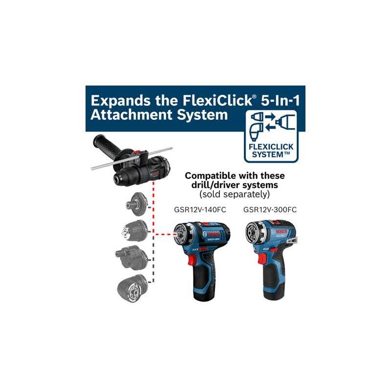 Bosch GSR12V-300FCB22 12V Max EC Brushless Flexiclick 5-in-1 Drill/Driver System - Image 4
