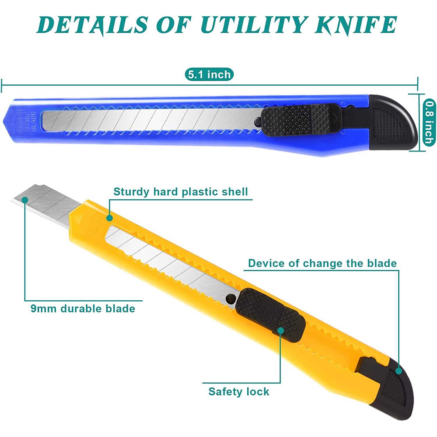 Collectible Decals Color Snap Blade Utility Knife - Image 4