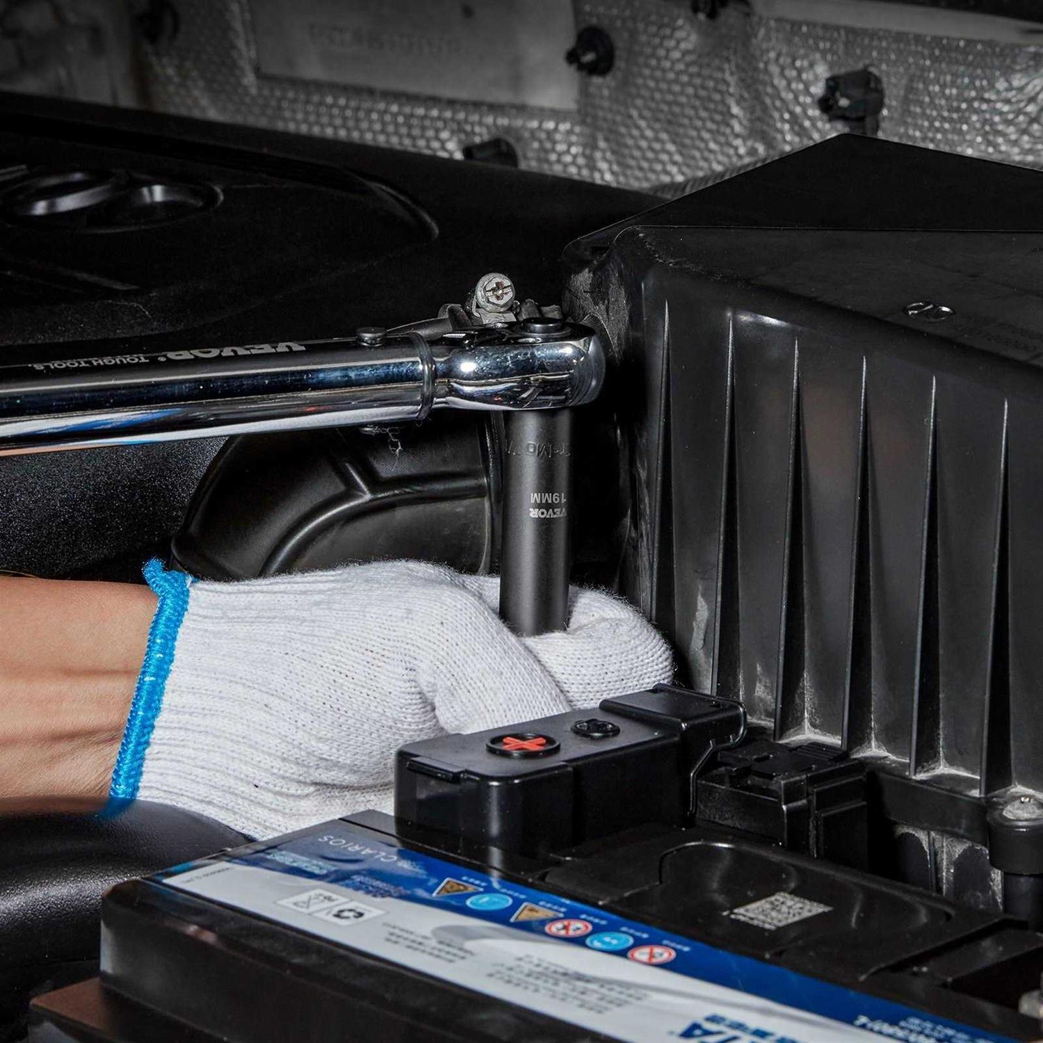 VEVOR 1/2 Drive Deep Impact Socket Set 34pcs Socket Set Metric 6 Point Cr-MO Alloy Steel for Auto Repair - Image 4