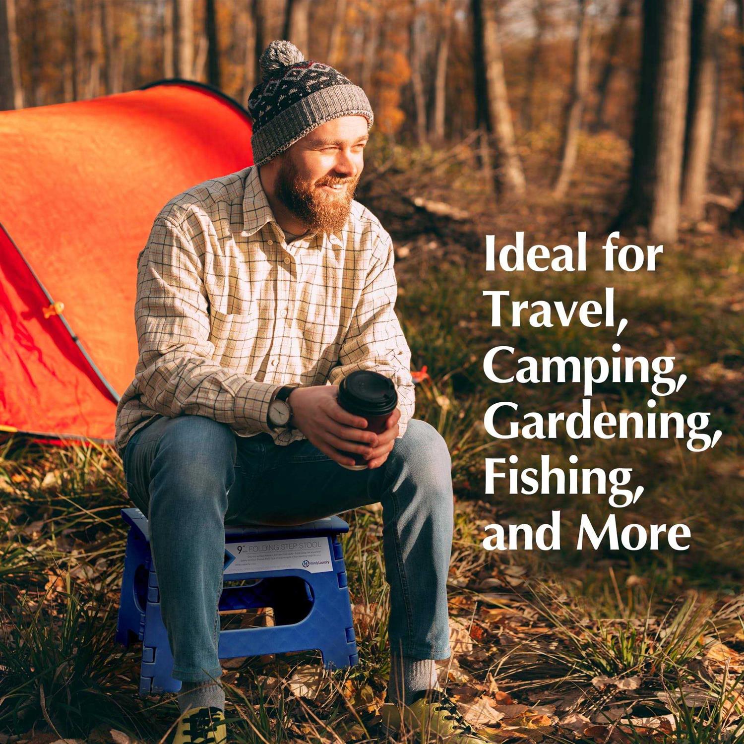 Handy Laundry Folding Step Stool The Lightweight Step Stool is Sturdy Enough to Support Adults and Safe Enough for Kids. Opens Easy with One Flip. Great - Image 4