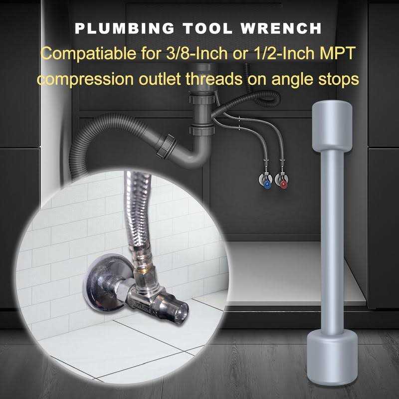 Holdly Angle Stop Wrench Angle Stop Removal Tool, Plumbing Wrench Tool for Installing a New Compression Angle Stop and Removing the Compression Ring - Image 5