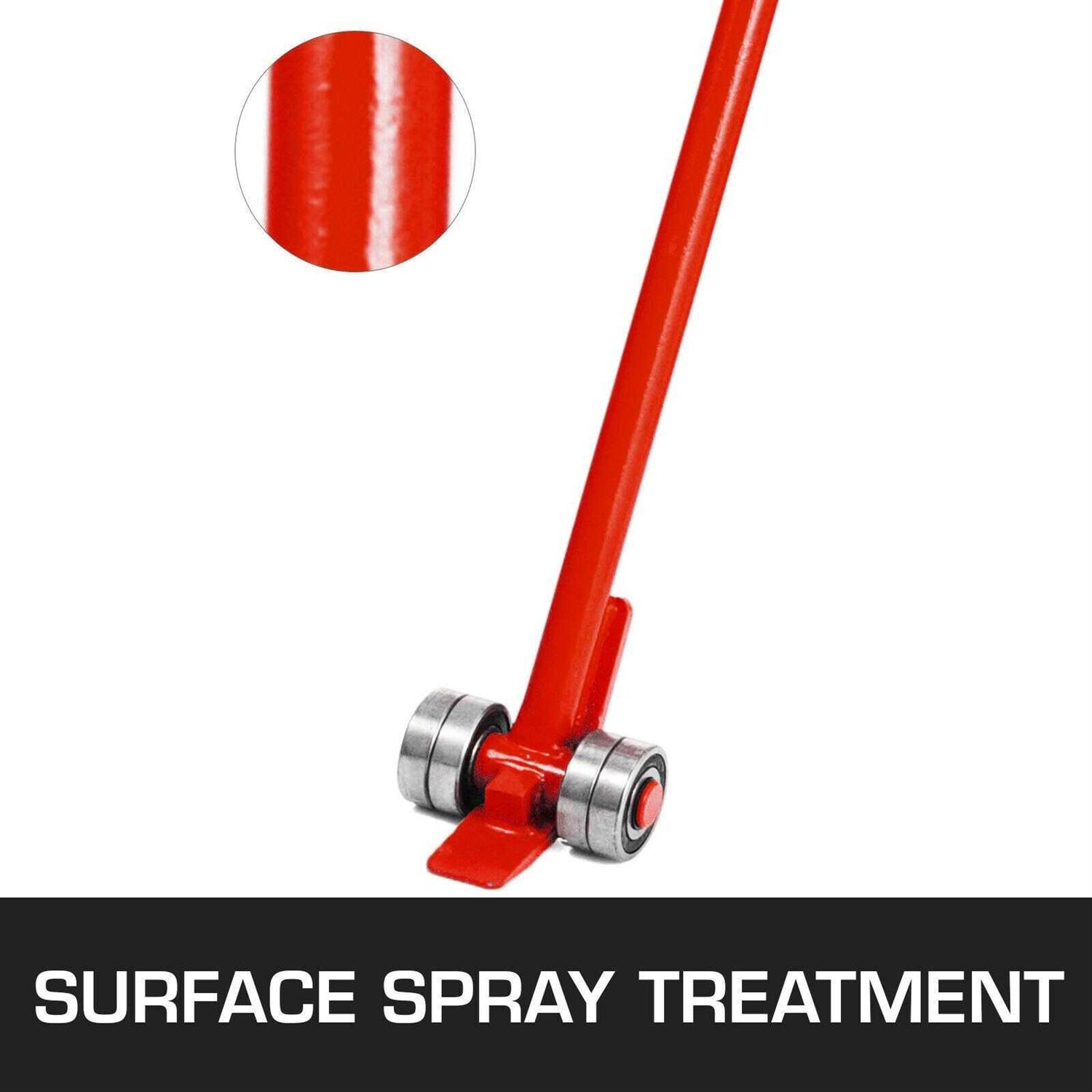 VEVOR 3T Prylever Bar 6600 lbs Capacity Steel Pry Lever Bar Heavy Duty with Wheels Prylever Length Handle - Image 3