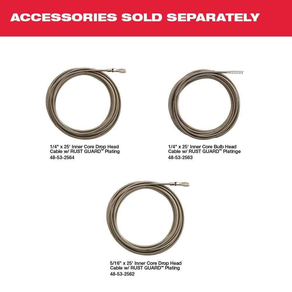 Milwaukee M12 12V Lithium-Ion Cordless Auger Snake Drain Cleaning Kit - Image 4