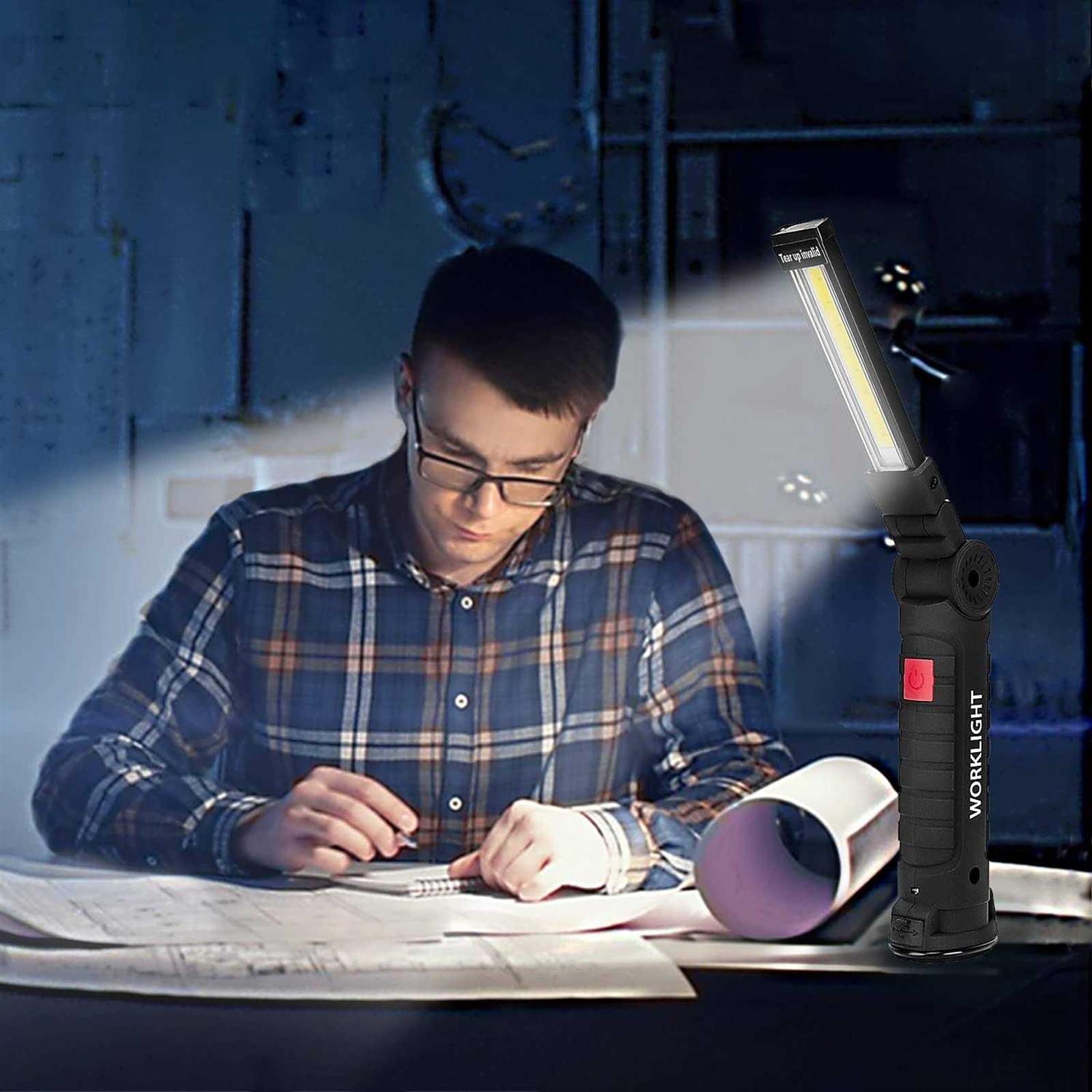 Lhotse Rechargeable Work Lights LED Work Light with Magnetic Base & Hanging Hook - Image 4