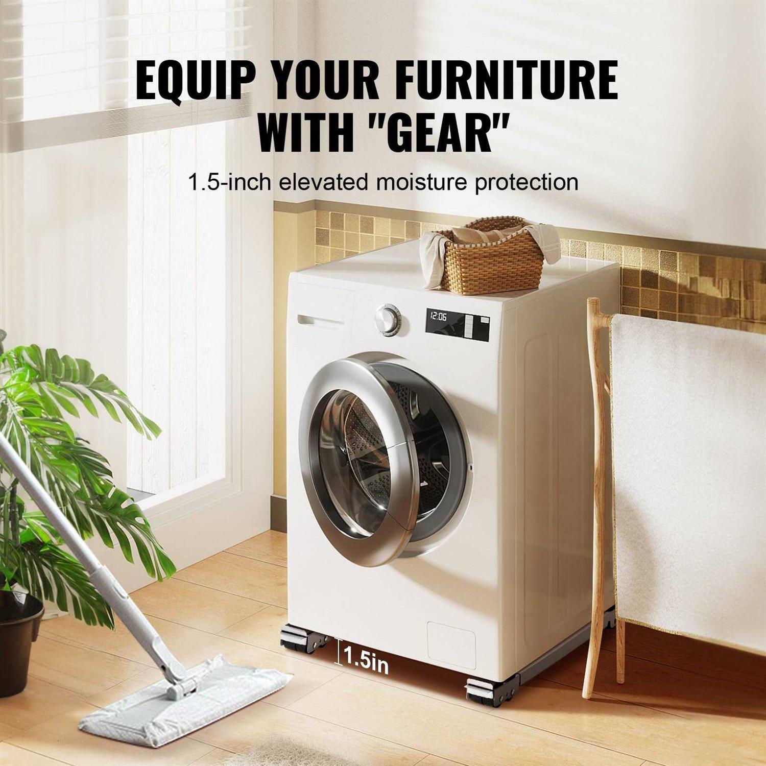 VEVOR Heavy Duty Furniture Appliances Rollers 660 lbs Total Load - Image 5