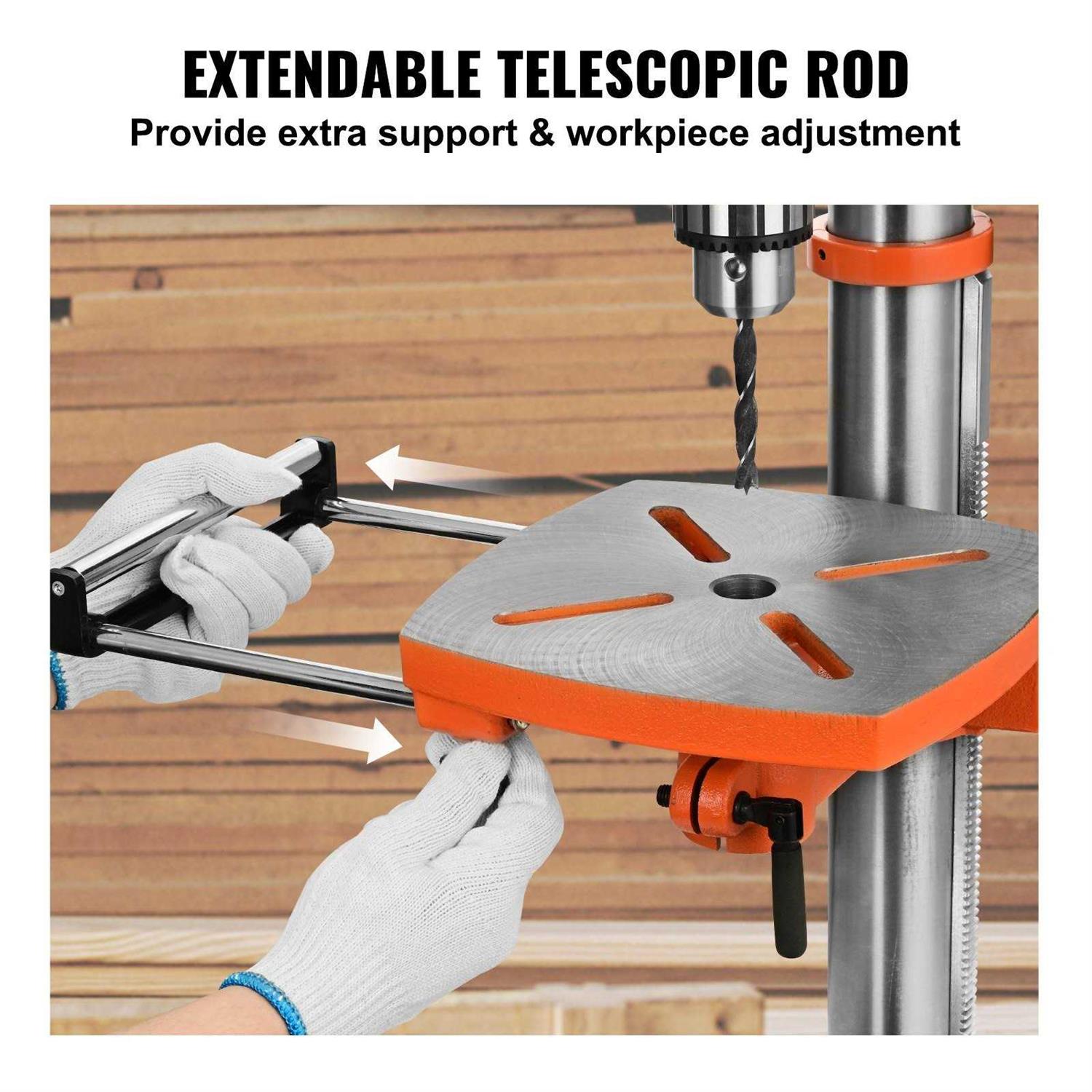 VEVOR 12 in Benchtop Drill Press 5 Amp 120V Variable Speed Cast Iron Bench Drill Press - Image 5