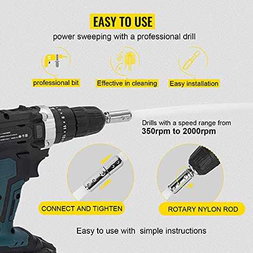 VEVOR Chimney Sweep Kit 30FT Length Chimney Brush Kit with 9 Nylon Flexible Rods - Image 3