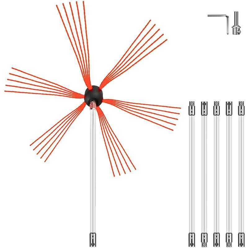 VEVOR Chimney Sweep Kit 30FT Length Chimney Brush Kit with 9 Nylon Flexible Rods - Image 4