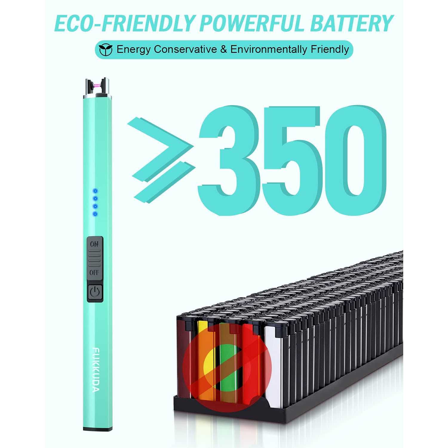 Electric Candle Lighter Plasma Arc Lighters Windproof & Flameless with USB Rechargeable Battery Double Safety Switch - Image 3