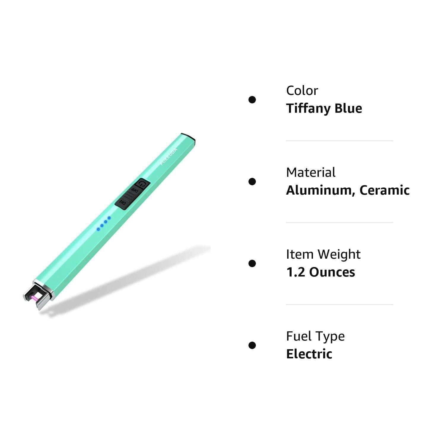 Electric Candle Lighter Plasma Arc Lighters Windproof & Flameless with USB Rechargeable Battery Double Safety Switch - Image 4