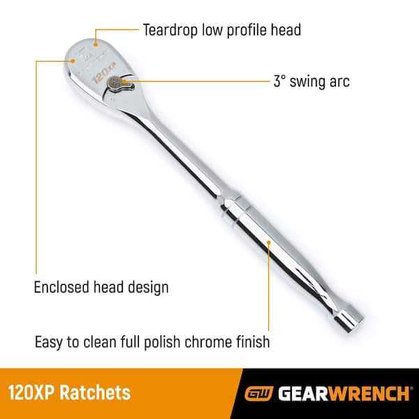 GearWrench 3 Piece Full Polish Mixed Ratchet Set 81206P - Image 3