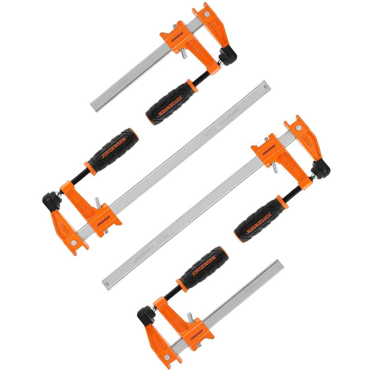 JORGENSEN 4-pack Steel Bar Clamps Set 6-inch & 12-inch Medium Duty - Image 4