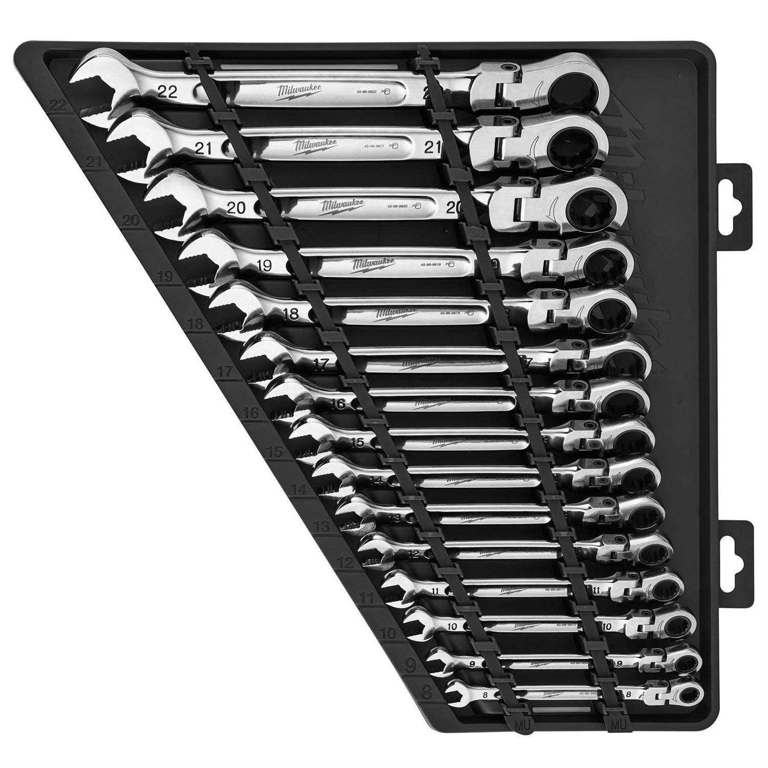 Milwaukee 48-22-9513 Flex Head Ratcheting Metric Combination Wrench Set - Image 5