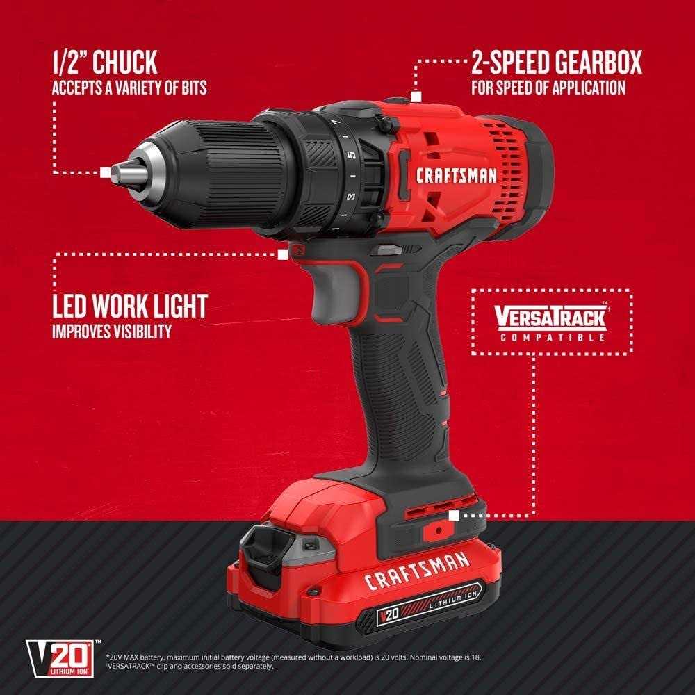 Craftsman V20 Cordless Brushed 7 Tool Combo Kit - Image 5