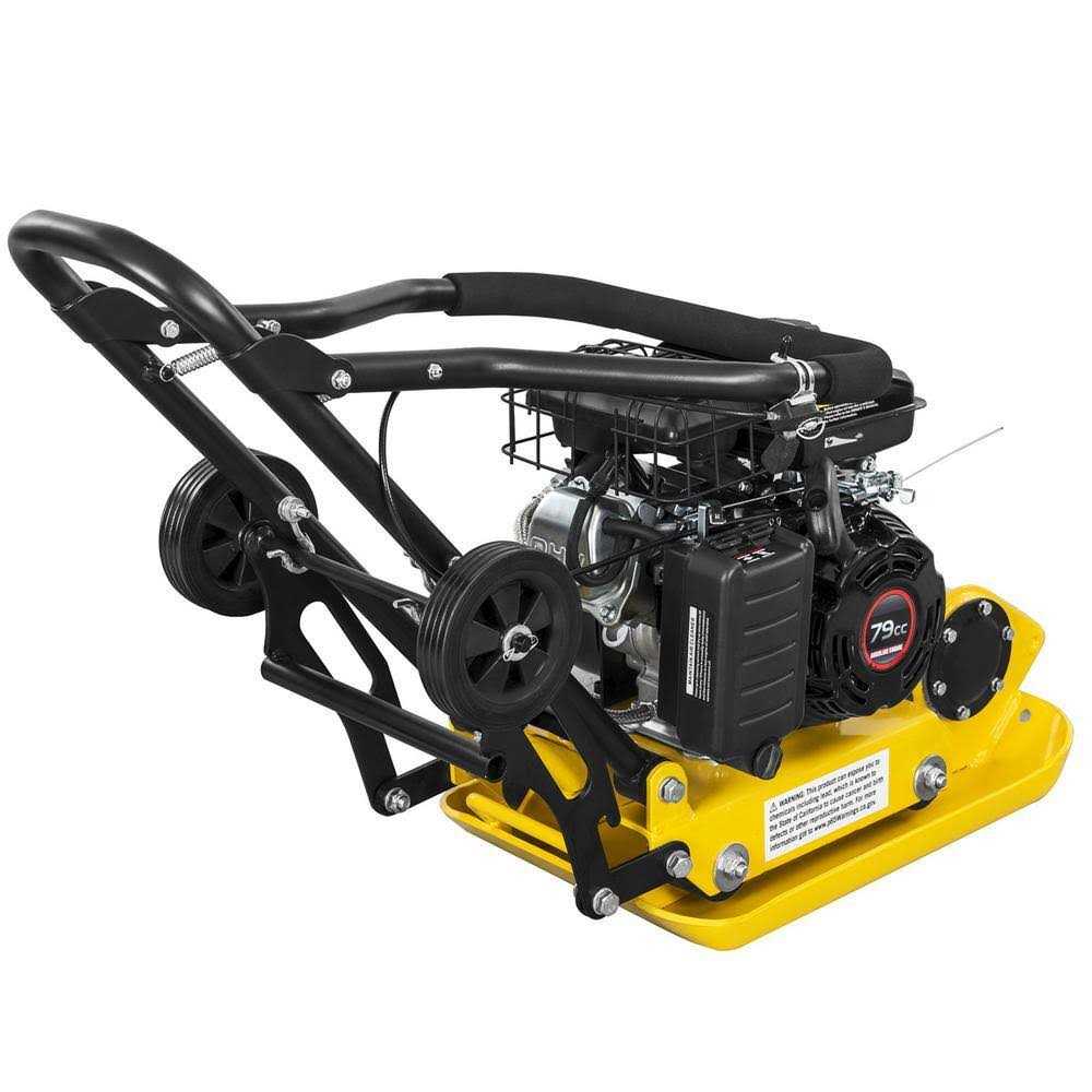 Stark 3 HP Walk Behind Soil Vibratory Plate Compactor Rammer with Foldable Handle and Wheel - Image 4