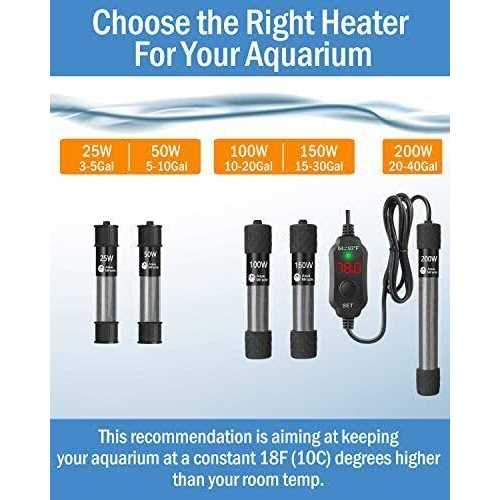 AquaMiracle Adjustable Aquarium Heater Submersible Fish Tank Heater Super Short Aquarium Heater with LED Digital Display Thermostat - Image 4