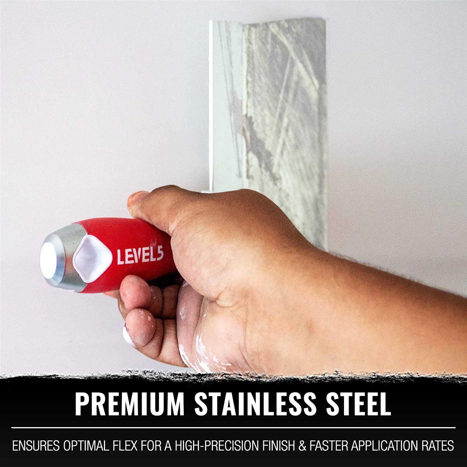 LEVEL5 Soft-Grip Stainless Steel Taping Knife - Image 3