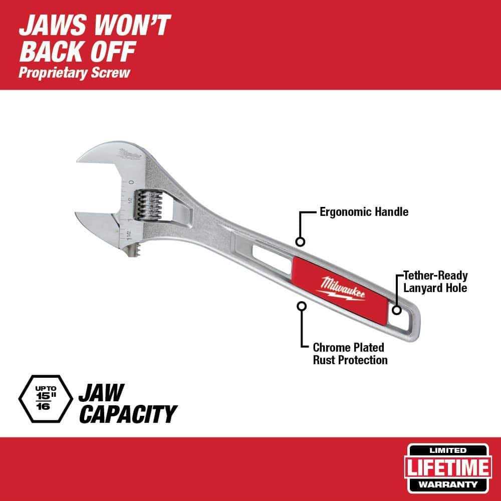 Milwaukee 48-22-7400 6 in. & 10 in. Adjustable Wrench Set - Image 5