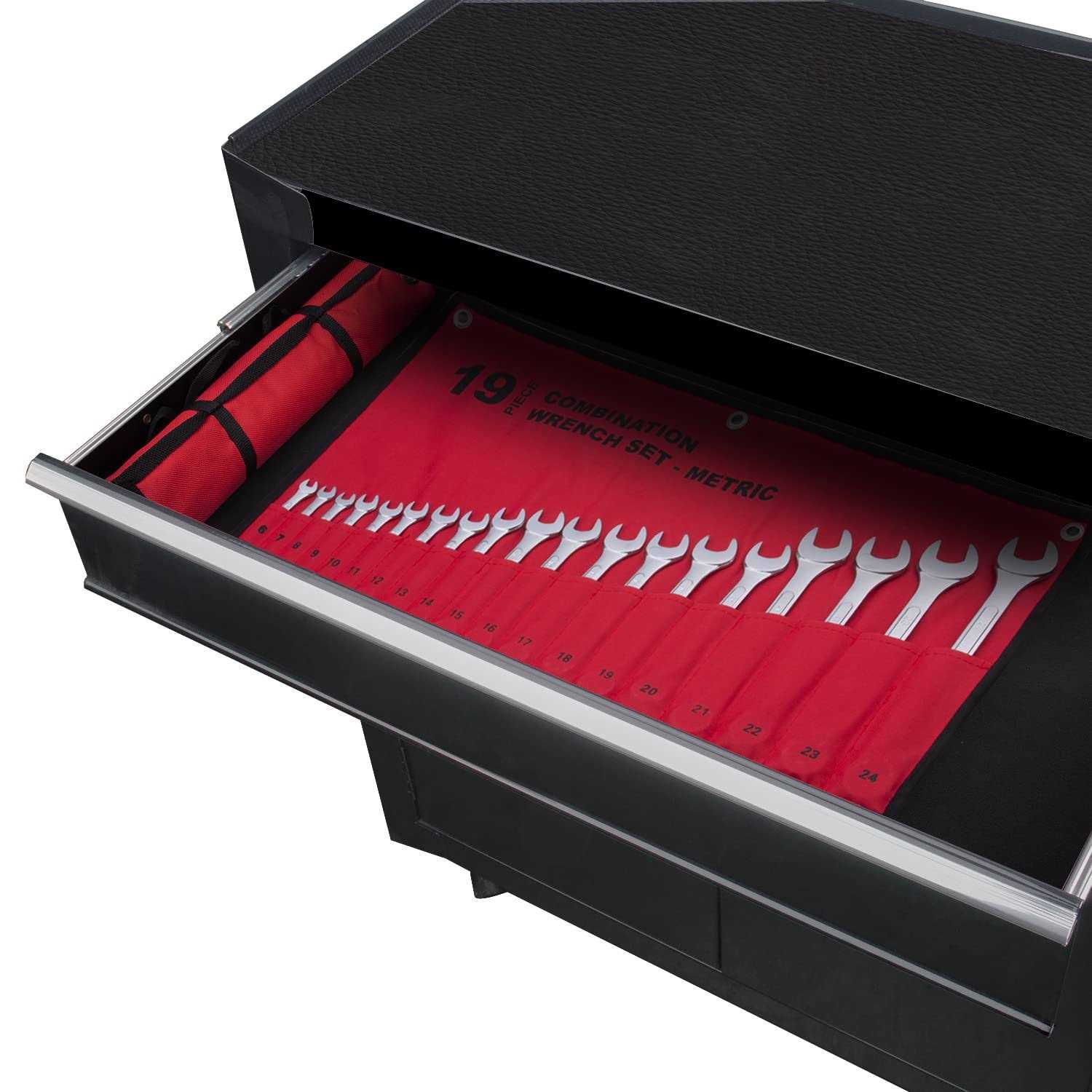 EFFICERE 19-Piece complete Metric Combination Wrench Set in roll-up pouch No Skipped Metric Sizes 6mm - Image 4