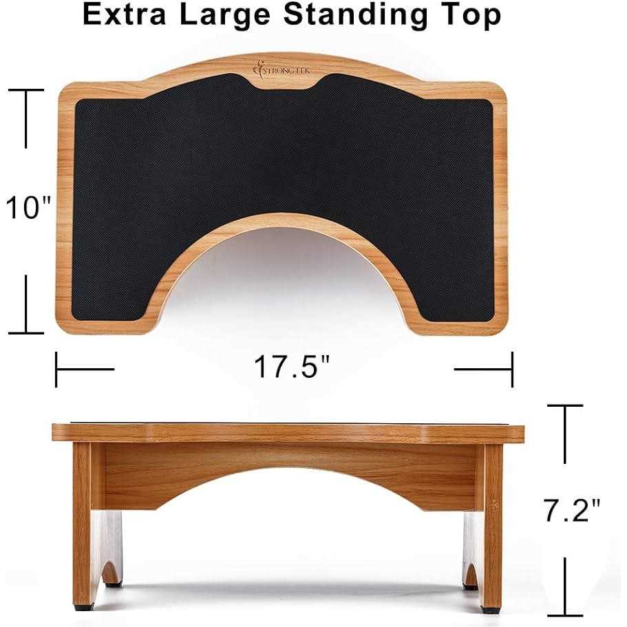 StrongTek Squatting Toilet Stool Wood Bathroom Step Stool Squat - Image 4