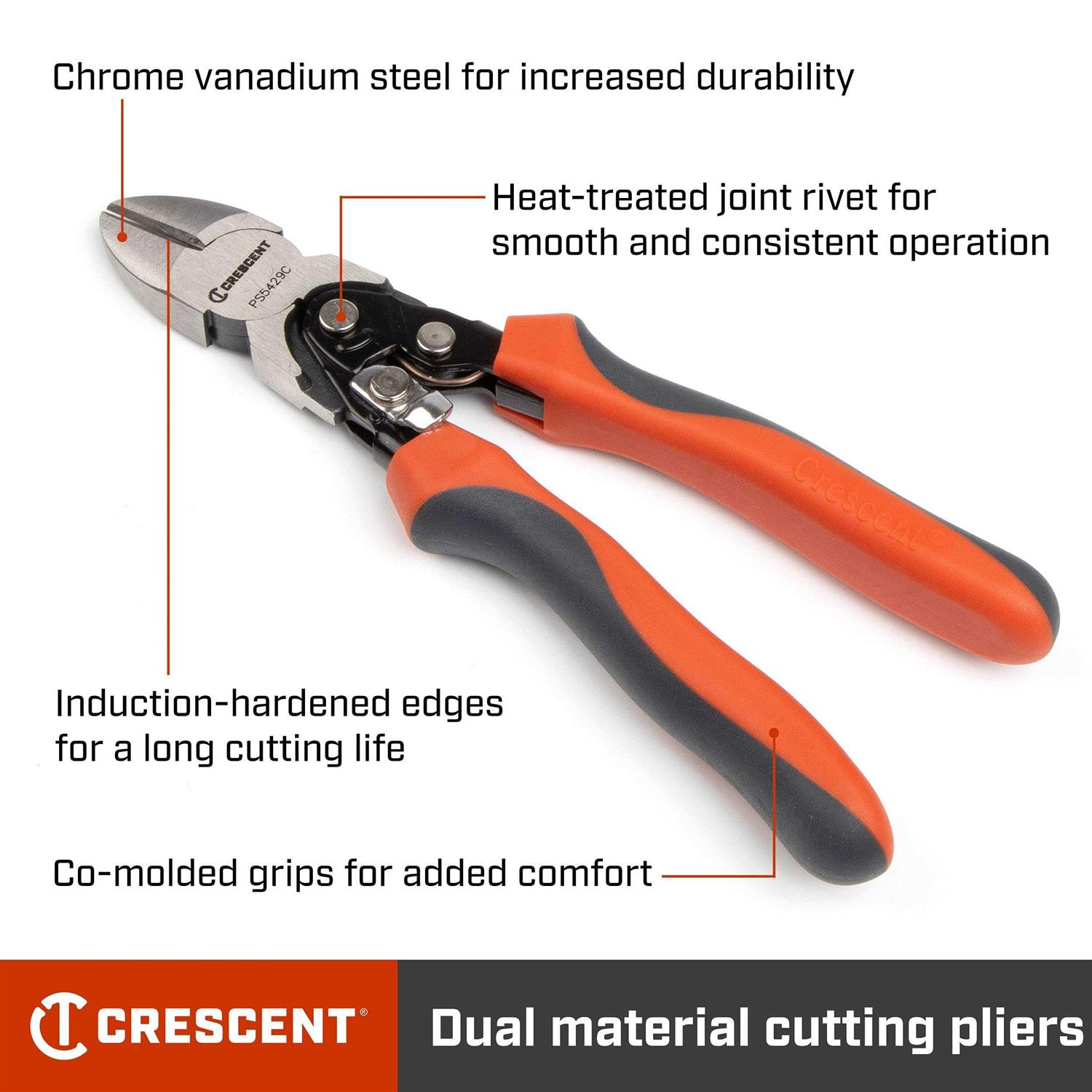 Crescent PS5429C Compound Action Diagonal Pliers - Image 5