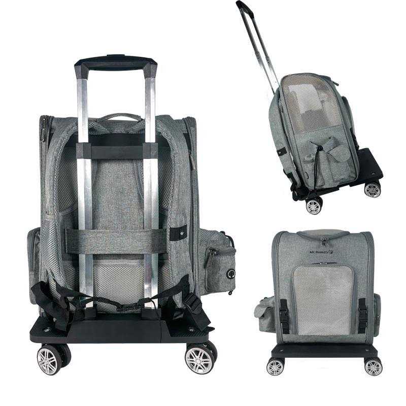 Mr. Peanut's Pet Carrier/Luggage Bag Spinner Wheelbase Luggage Cart - Image 4