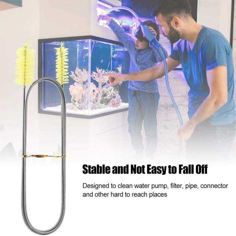 desin Flexible Drain Brushnylon Cleaner Double Ended Elastic Hose Pipe 67-inch and 2 Pcs 8.2-inch Straw Cleaning Brush - Image 4