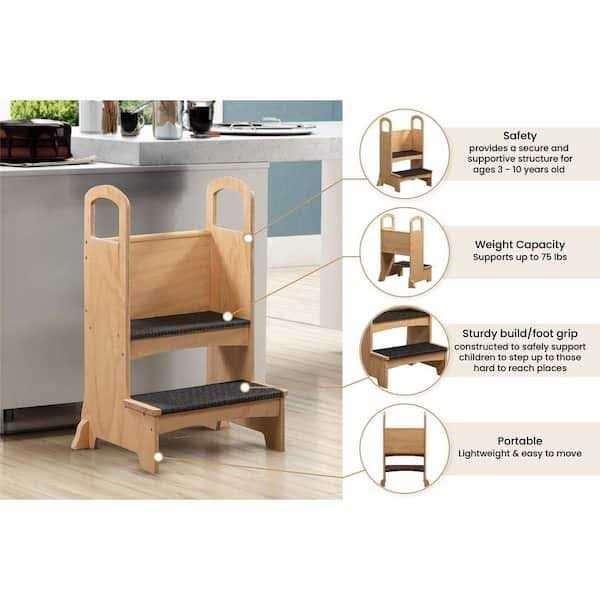 Naomi Home Kids Step to It Stool Kitchen Step Stool for Kids - Image 3