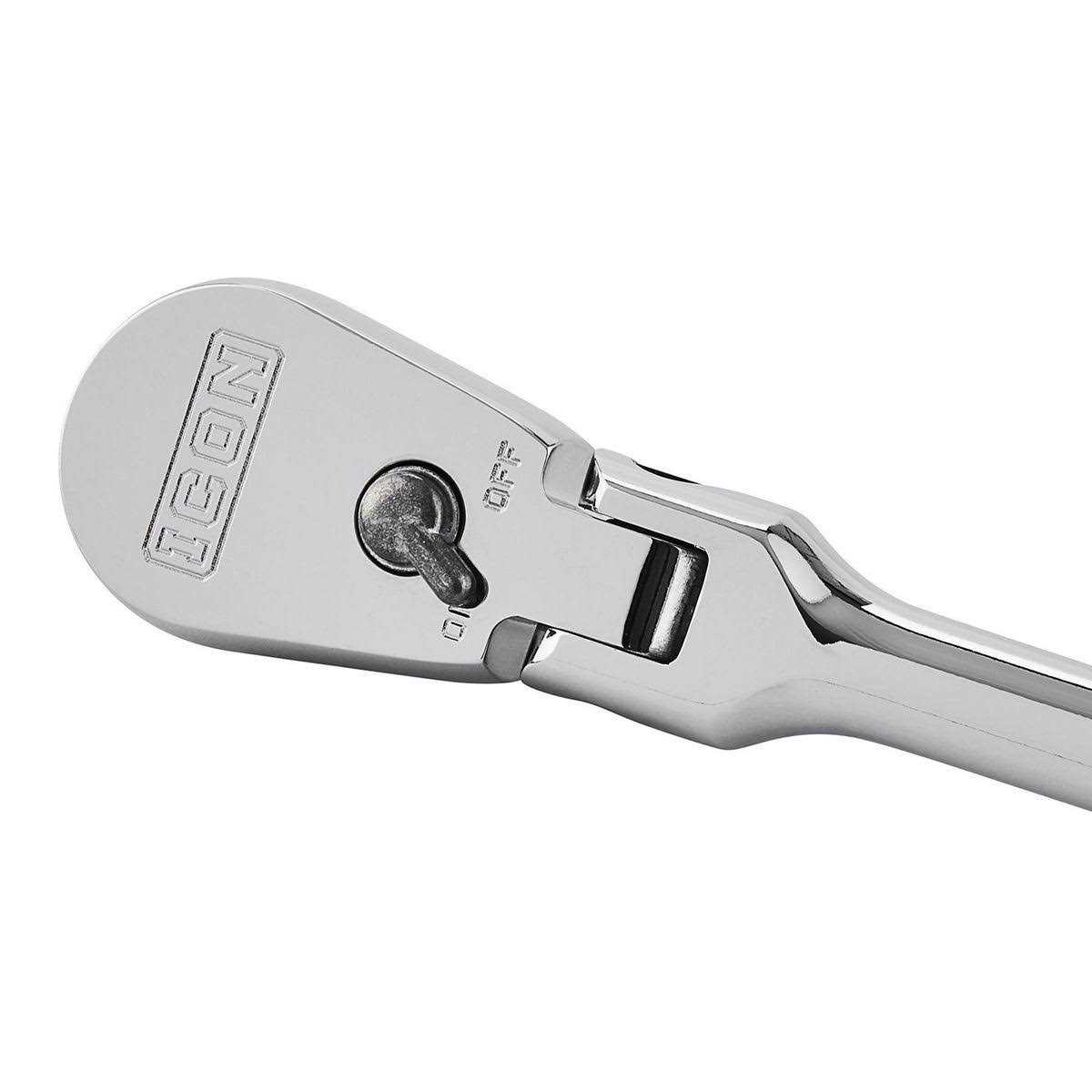 Icon 3/8 in. Drive Professional Long-Reach Flex Head Ratchet 58585 - Image 3